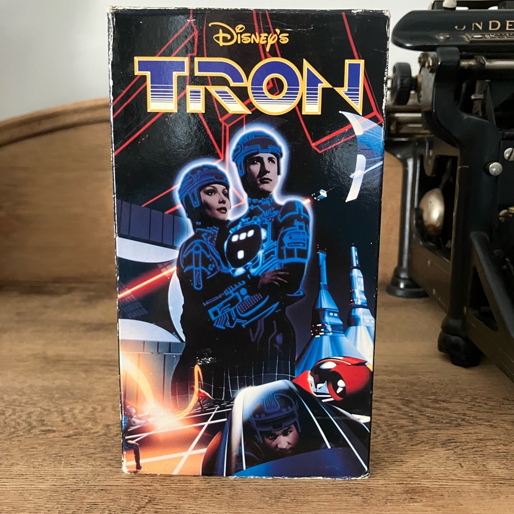 Disney TRON VHS with Blue and Black Design